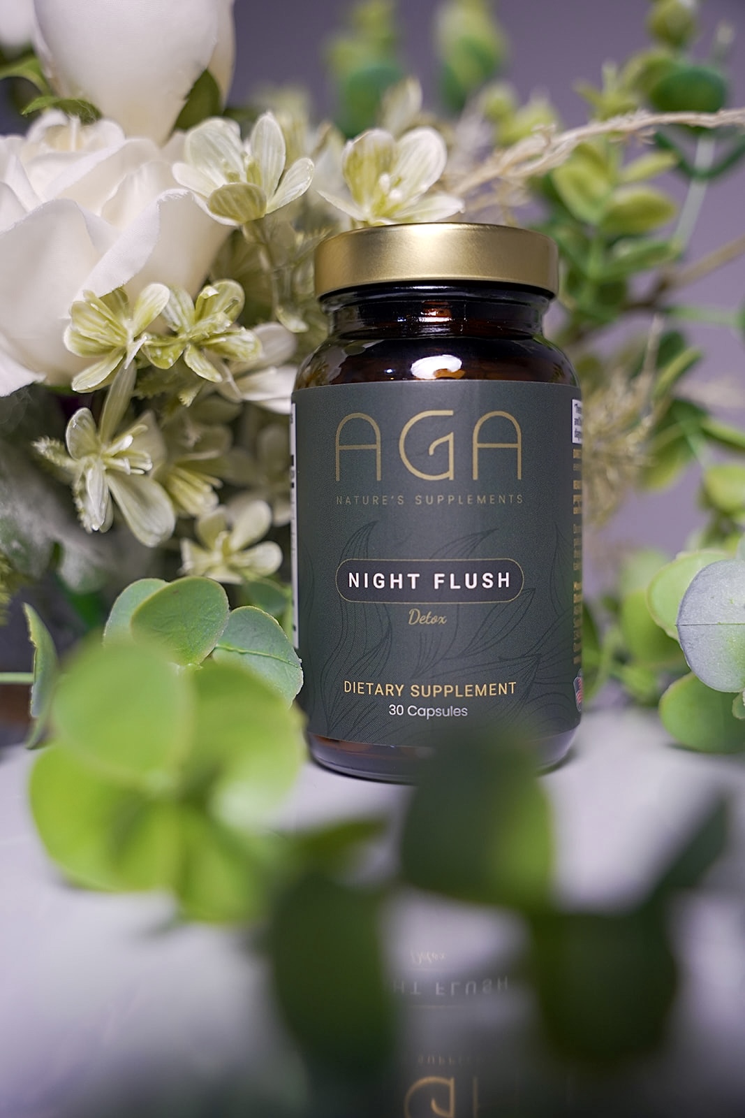 AGA Night Flush supplement bottle