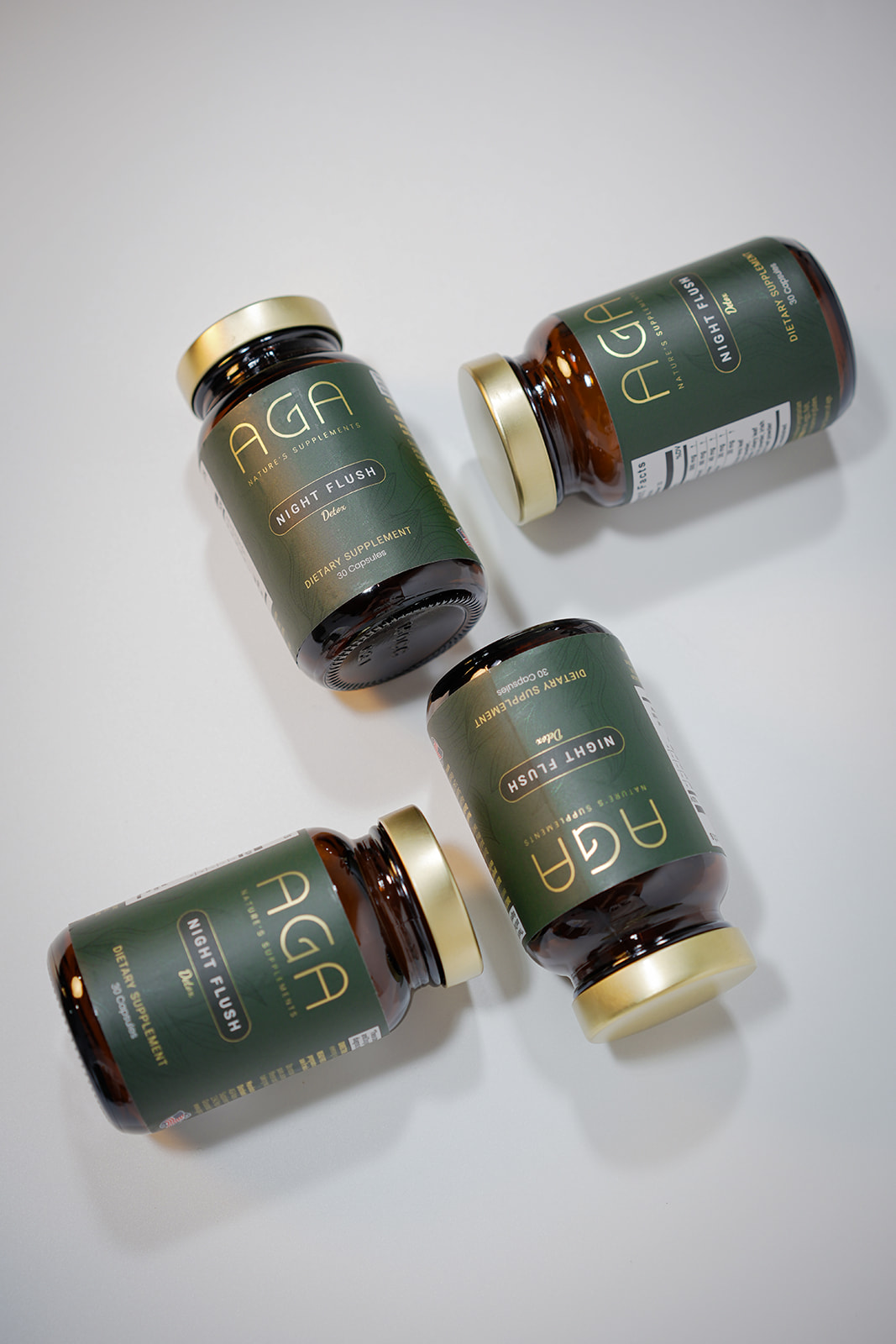 AGA Night Flus supplement bottles